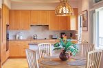 The remodeled kitchen is fully stocked with all the comforts of home